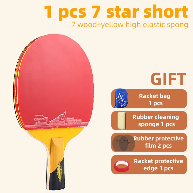 Ping Pong Paddle Killer Spin Case for Free - Professional Table Tennis Racket Beginner and Advanced Players 6 7 8 Stars