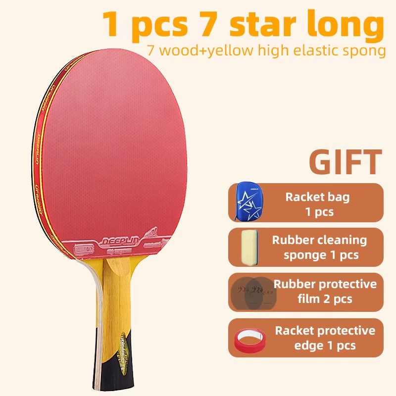 Ping Pong Paddle Killer Spin Case for Free - Professional Table Tennis Racket Beginner and Advanced Players 6 7 8 Stars