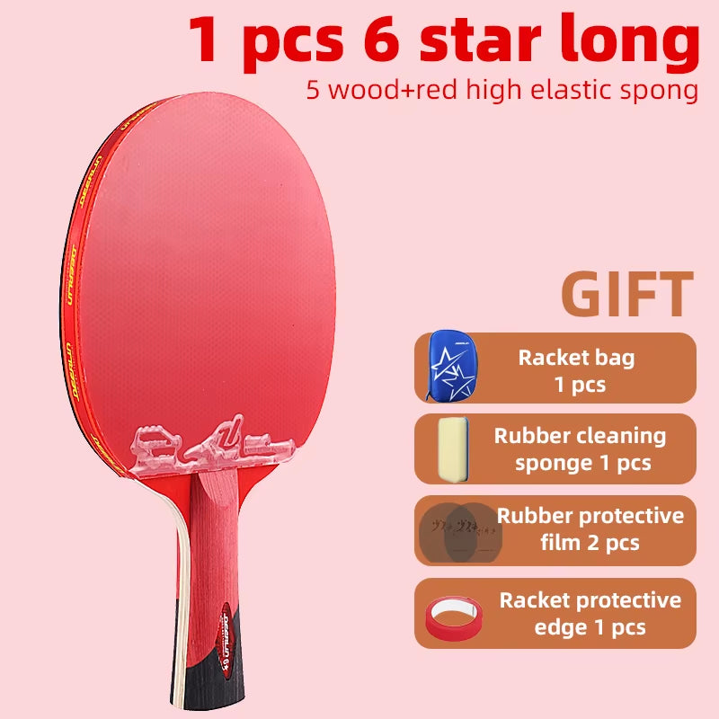 Ping Pong Paddle Killer Spin Case for Free - Professional Table Tennis Racket Beginner and Advanced Players 6 7 8 Stars